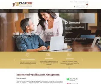 Flatfeeportfolios.com(Fee-Based Financial Advisors and Investments) Screenshot