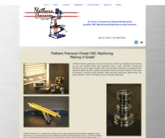 Flathersprecision.com(Precision CNC Machining. Nickel alloy machining. Flathers Precision Inc) Screenshot