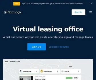 Flatmagic.com(Effortless property management) Screenshot