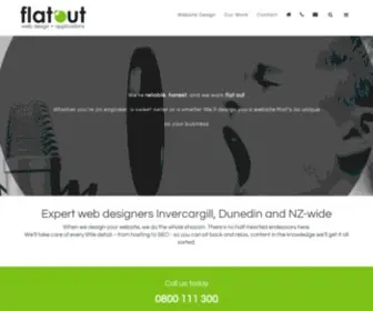 Flatout.co.nz(Web Design Invercargill) Screenshot