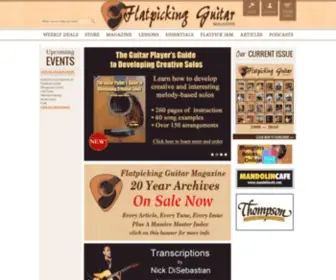 Flatpick.com(Learn to flatpick the guitar and play bluegrass guitar) Screenshot