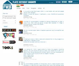 Flatswithoutbroker.com(Flats without Broker) Screenshot