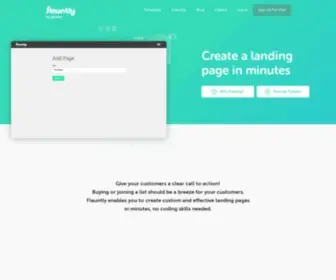 Flauntly.com(Landing Page Builder and Lead Capture Tool for Marketers) Screenshot