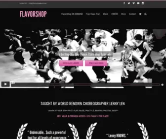 Flavorshopdance.com(FlavorShop Dance) Screenshot