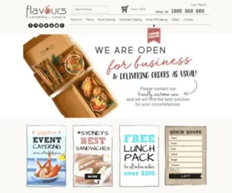 Flavourscatering.com.au(Catering Sydney) Screenshot