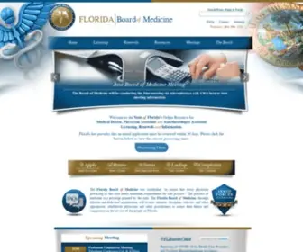 Flboardofmedicine.gov(Florida Board of Medicine) Screenshot