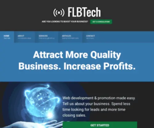 FLbtech.com(Toronto based digital marketing agency) Screenshot