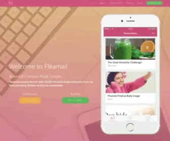 Fleamail.com(Connecting Brands With Bloggers And Influencers) Screenshot