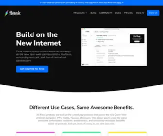 Fleek.co(Build on the New Internet) Screenshot