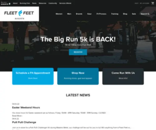 Fleetfeetaugusta.com(Fleet Feet Fury's Ferry Station) Screenshot