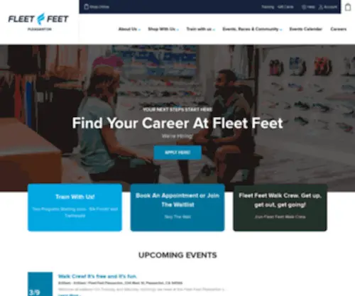 Fleetfeetpleasanton.com(Fleet Feet Pleasanton) Screenshot