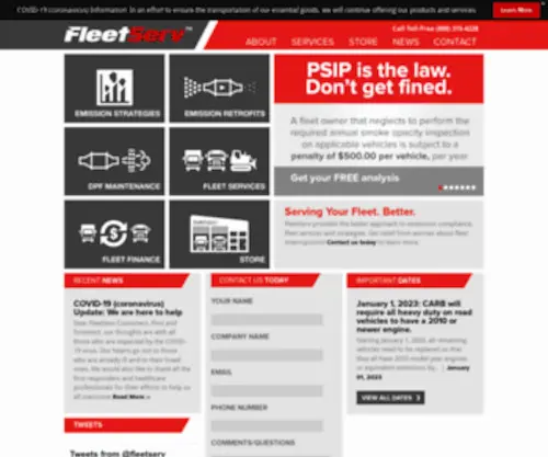 Fleetserv.com(Diesel Emission Strategies and Diesel Retrofitting) Screenshot