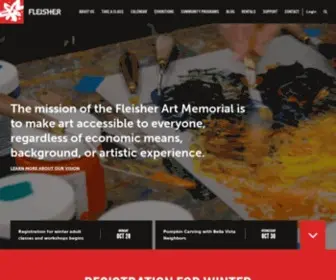 Fleisher.org(The mission of the Fleisher Art Memorial) Screenshot