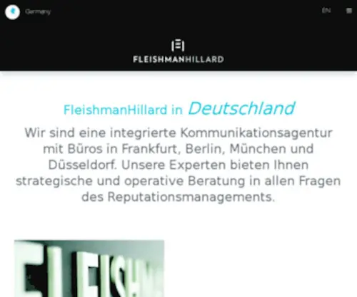 Fleishman.de(FleishmanHillard in Deutschland) Screenshot