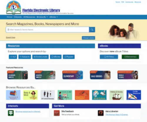 Flelibrary.com(Florida electronic library) Screenshot