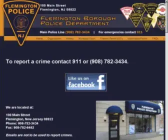 Flemingtonpolice.org(Flemington NJ Police) Screenshot