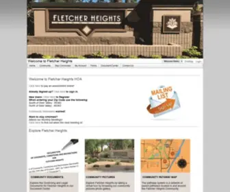 Fletcherheightshoa.com(Fletcher Heights Community Association) Screenshot