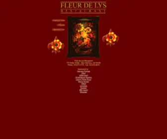 Fleurdelyssf.com(Fleur de lys restaurant) Screenshot