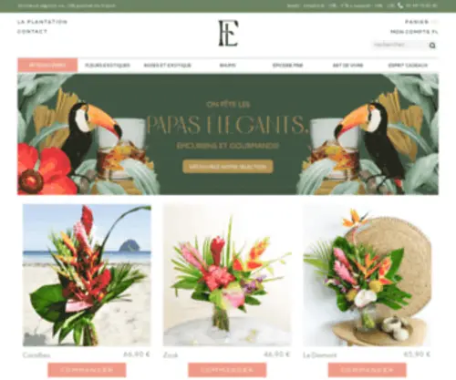 Fleurslointaines.com(Livraison Fleurs Exotiques) Screenshot