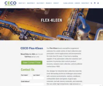 Flex-Kleen.com(Flex-Kleen by CECO) Screenshot