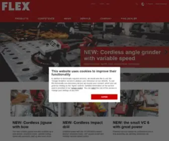 Flex-Tools.com(Flex power tools ✚ accessories for professional craftsmen. system solutions for) Screenshot