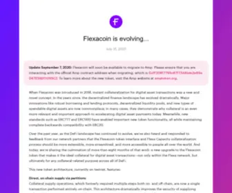 Flexacoin.org(The digital collateral token) Screenshot