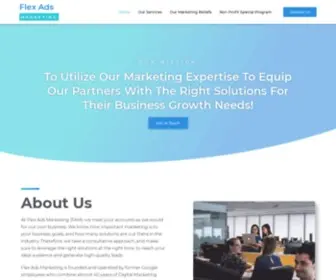 Flexadsmarketing.com(To Utilize Our Marketing Expertise to Equip Our Partners with the Right Solutions for Their Business Growth Needs) Screenshot