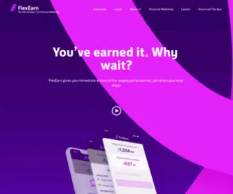 Flexearn.com(Earned Wage Access With FlexEarn) Screenshot