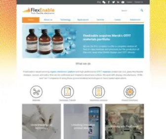 Flexenable.com(Flexible Electronics) Screenshot