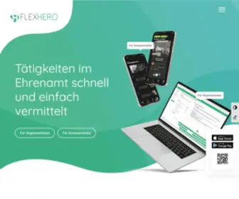 Flexhero.de(Die Plattform zur Vernetzung im Ehrenamt) Screenshot