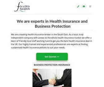 Flexiblehealth.net(Health Insurance Brokers in Kent) Screenshot