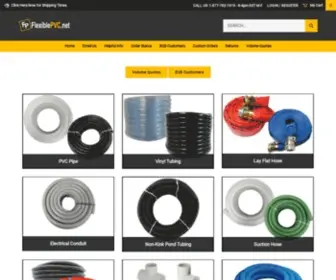 FlexiblepVc.net(Flexible PVC Pipe and Tubing at Wholesale Low Pricing) Screenshot