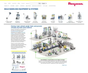 Flexicon.com(Bulk Material Handling Equipment and Powder and Bulk Solids Conveyors) Screenshot