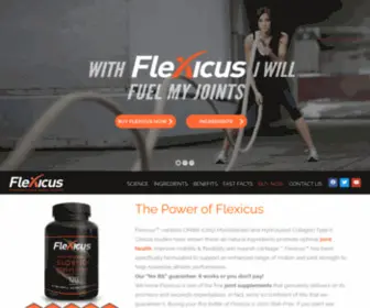 Flexicus.com(Joint Pain Relief Supplements for Elite Athletes) Screenshot