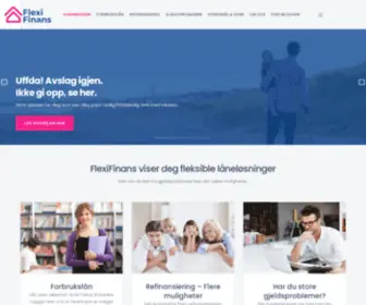 Flexifinans.no(FlexiFinans viser deg fleksible lånemuligheter og økonomi) Screenshot