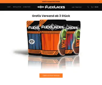 Flexilaces.com(Elastische Schnürsenkel günstig online kaufen) Screenshot