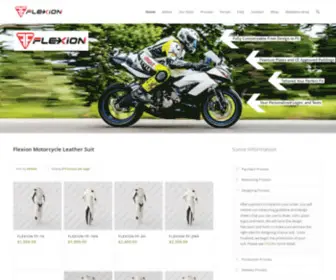 Flexiononline.com(Fully Customizable Racing Leather Suits) Screenshot