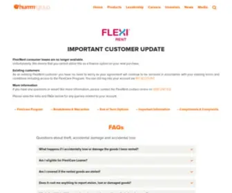 Flexirent.com.au(Humm group) Screenshot