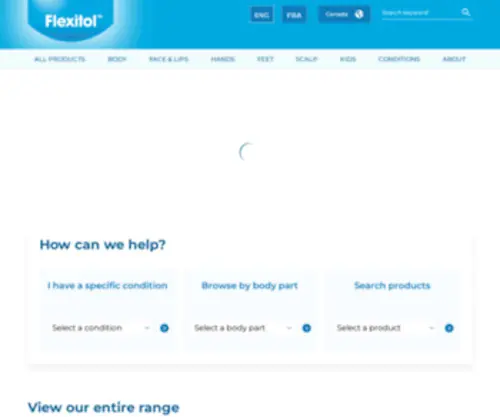 Flexitol.ca(Flexitol Canada) Screenshot