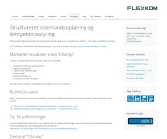 FlexKom-Solutions.dk(Effektiv løsning til struktureret sidemandsoplæring og kompetencestyring) Screenshot