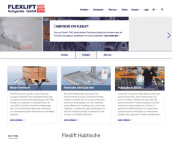 Flexlift.de(Hubtische mit höchster Qualität) Screenshot