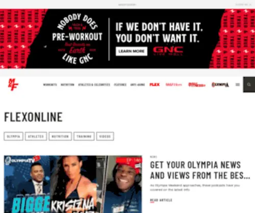 Flexonline.com(Muscle & Fitness) Screenshot