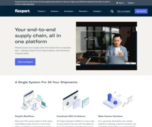 Flexport.com(The Supply Chain Logistics Platform) Screenshot