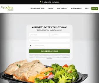 Flexpromeals.com(FlexPro Meals) Screenshot