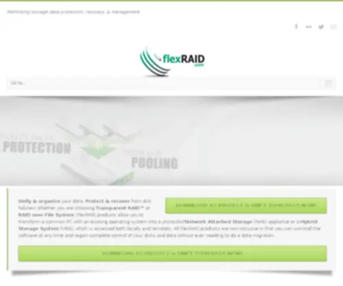 Flexraid.com(Data Protection) Screenshot
