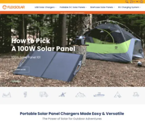 Flexsolarenergy.com(Energy efficient solar solutions for mobile living) Screenshot