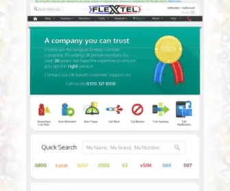 Flextel.com(Over 27 years of secure and reliable service) Screenshot