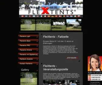 Flextents.de(Faltzelte FleXtents) Screenshot