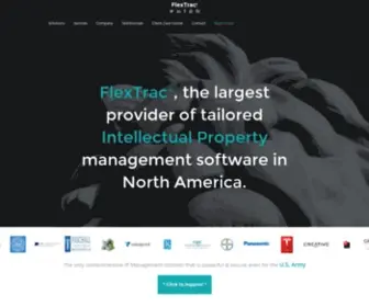 Flextrac.com(Intellectual Property / IP Docketing Management Software Technology Solutions) Screenshot