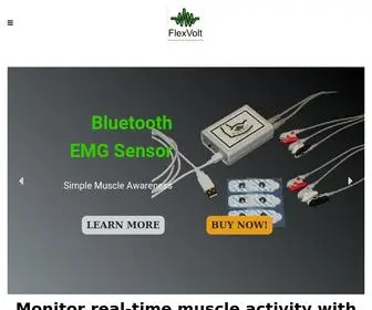 Flexvoltbiosensor.com(An EMG Sensor For Physical Therapy and Biohacking) Screenshot